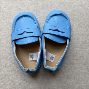 Janie and Jack Light Blue Kids Slip-On Loafers